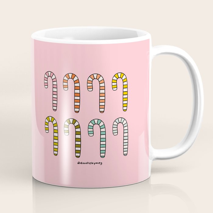 Rainbow Candy Canes Coffee Mug Gallery Image 1