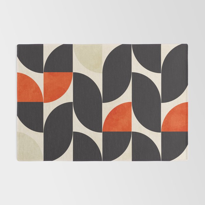 bauhaus mid century shapes abstract Rug Gallery Image 2
