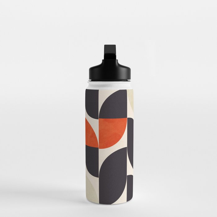 bauhaus mid century shapes abstract Water Bottle Gallery Image 3