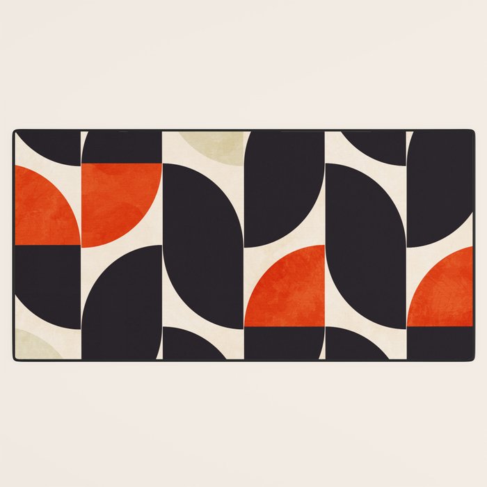 bauhaus mid century shapes abstract Desk Mat Gallery Image 3