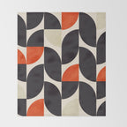 bauhaus mid century shapes abstract Throw Blanket Gallery Image 2