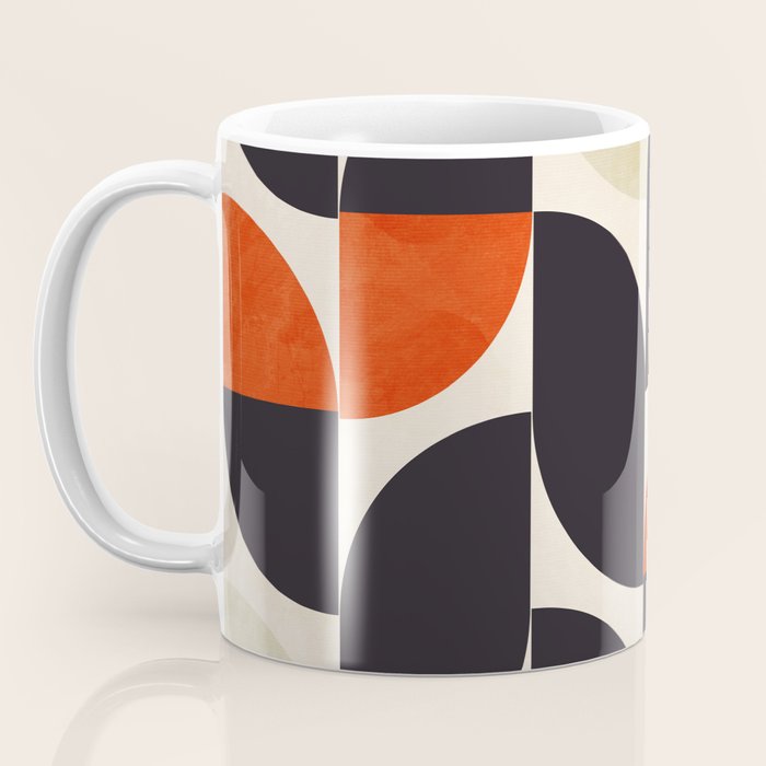 bauhaus mid century shapes abstract Coffee Mug Gallery Image 3