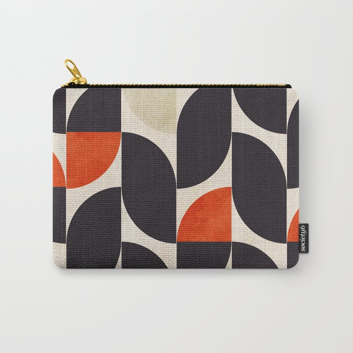 bauhaus mid century shapes abstract Carry All Pouch Gallery Image 1