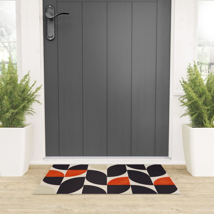 bauhaus mid century shapes abstract Welcome Mat Gallery Image 3