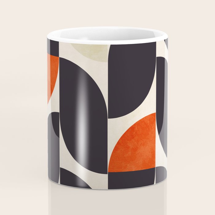 bauhaus mid century shapes abstract Coffee Mug Gallery Image 4