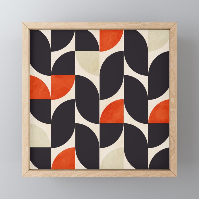bauhaus mid century shapes abstract Mini Art Print Gallery Image 1