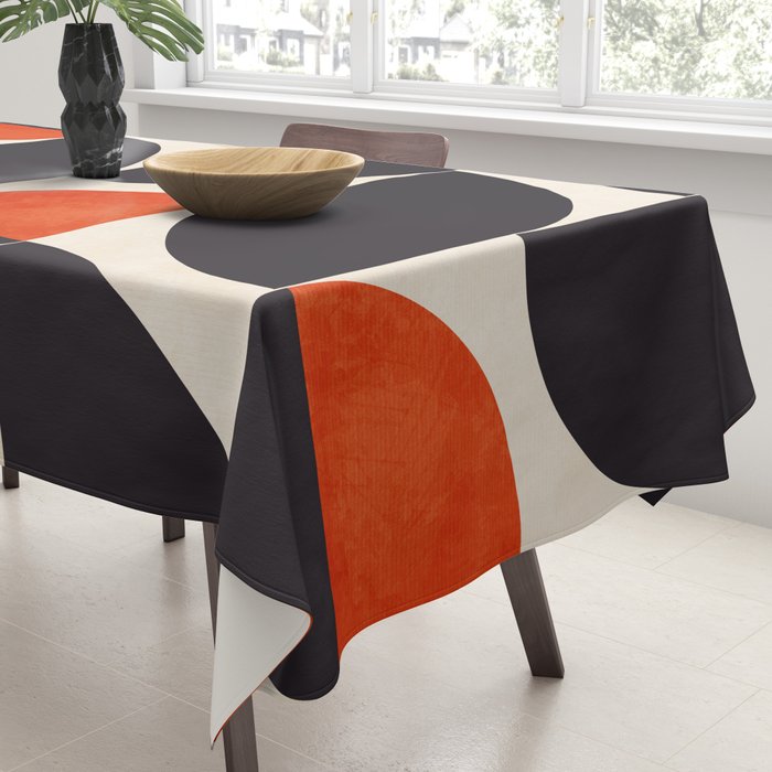 bauhaus mid century shapes abstract Tablecloth Gallery Image 3