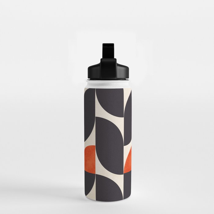 bauhaus mid century shapes abstract Water Bottle Gallery Image 2