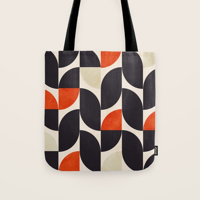 bauhaus mid century shapes abstract Tote Bag Gallery Image 1