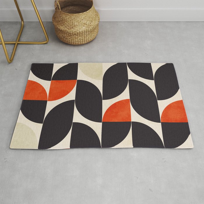 bauhaus mid century shapes abstract Rug Gallery Image 1