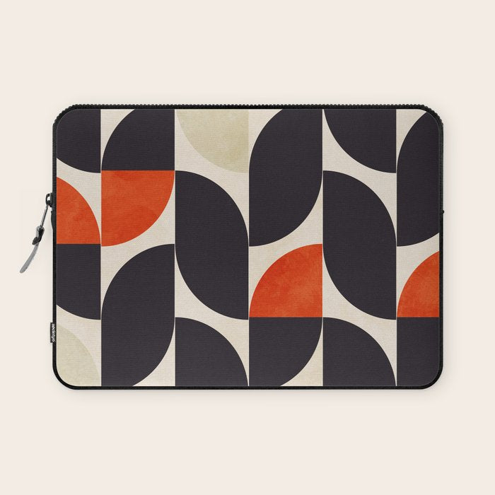 bauhaus mid century shapes abstract Laptop Sleeve Gallery Image 1