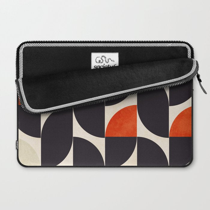 bauhaus mid century shapes abstract Laptop Sleeve Gallery Image 2