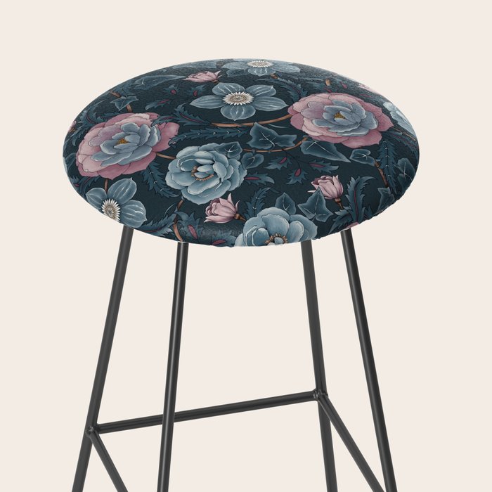 Dark Floral Elegance Stool Gallery Image 2