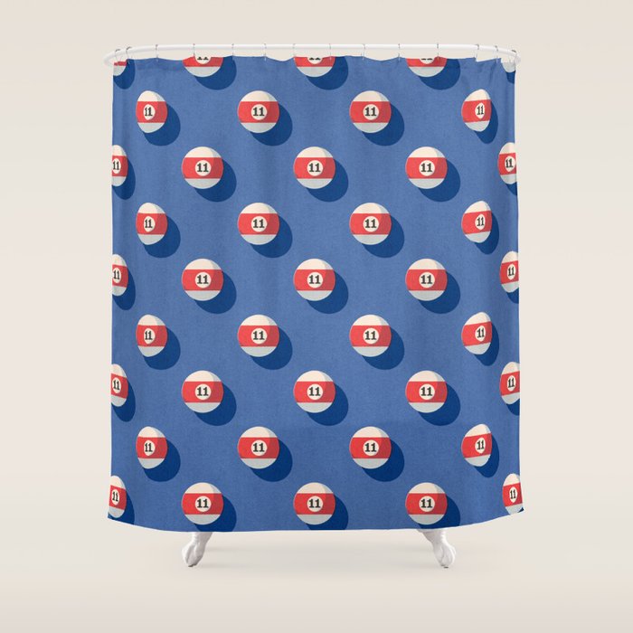 BALLS Billiards - pattern Shower Curtain Gallery Image 1