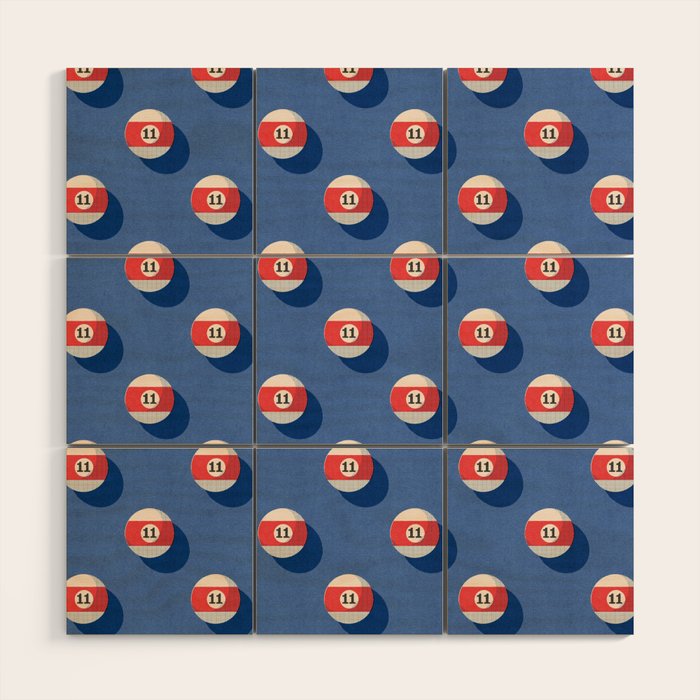 BALLS Billiards - pattern Wood Wall Art Gallery Image 1