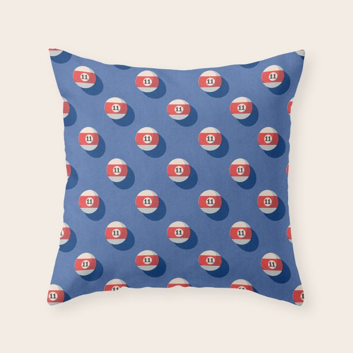 BALLS Billiards - pattern Throw Pillow Gallery Image 1