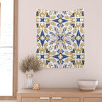 Modern circular nature tile B Wall Tapestry Gallery Image 2