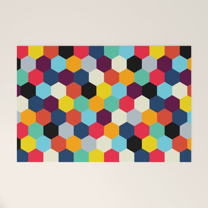 Eclectic Tiles | Mid Century Pattern Welcome Mat Gallery Image 1
