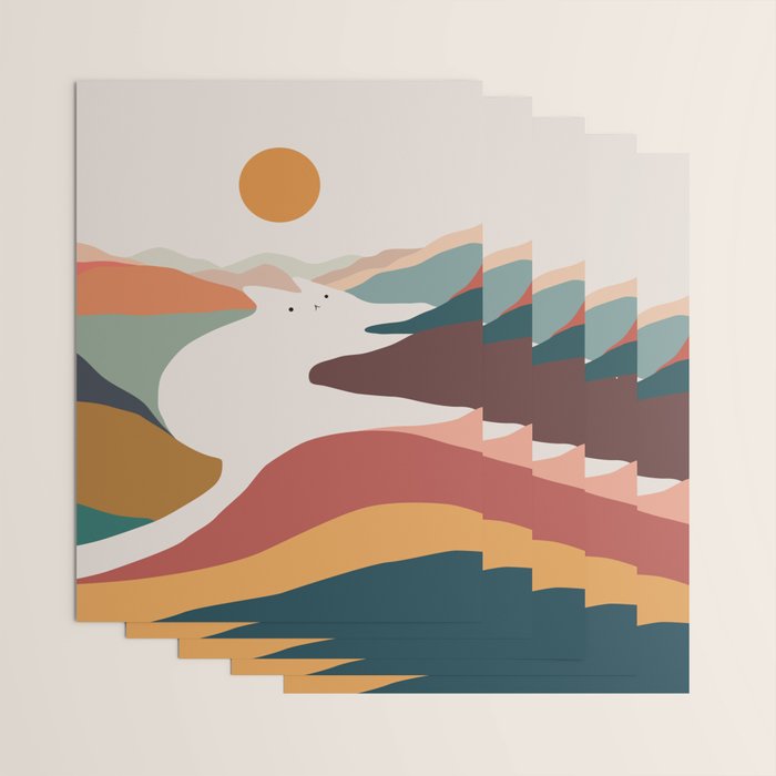 Cat Landscape 190 Wrapping Paper Gallery Image 3