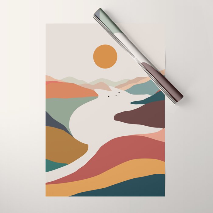 Cat Landscape 190 Wrapping Paper Gallery Image 1