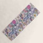 Pink Floral Garden Snake Yoga Mat Gallery Image 1