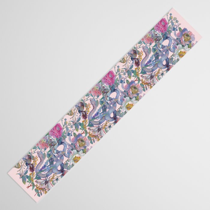 Pink Floral Garden Snake Table Runner Gallery Image 3