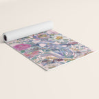 Pink Floral Garden Snake Yoga Mat Gallery Image 2