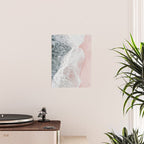 Crashing Waves Ocean Print - Aerial Beach - Pink Sand - Sea Travel photography by Ingrid Beddoes Poster Gallery Image 2