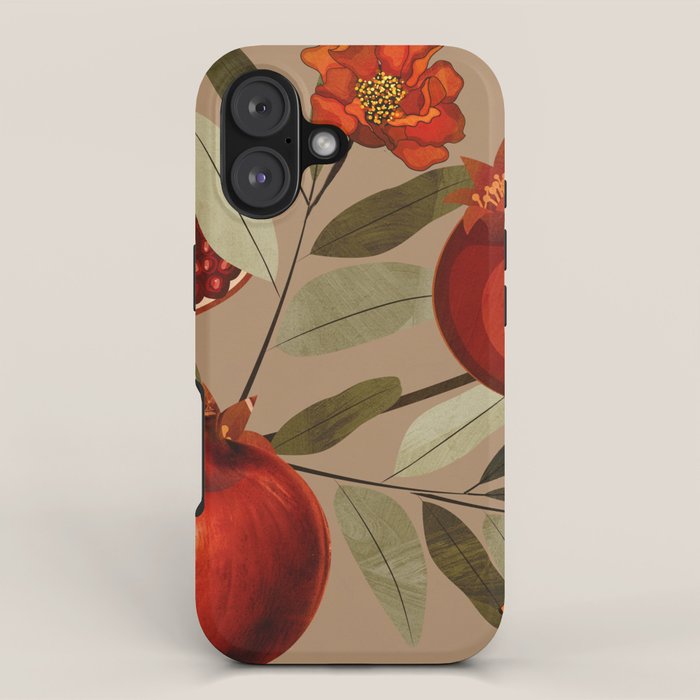 Pomegranate Botanical Art 1 iPhone Case Gallery Image 1