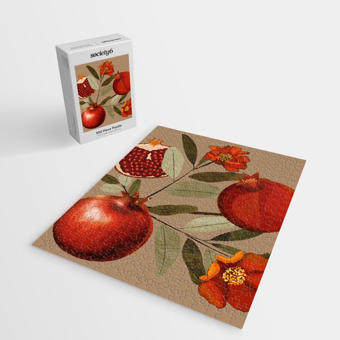 Pomegranate Botanical Art 1 Jigsaw Puzzle Gallery Image 2