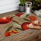 Pomegranate Botanical Art 1 Outdoor Rug Gallery Image 2