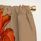 Pomegranate Botanical Art 1 Window Curtain Gallery Image 2