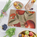 Pomegranate Botanical Art 1 Cutting Board Gallery Image 2
