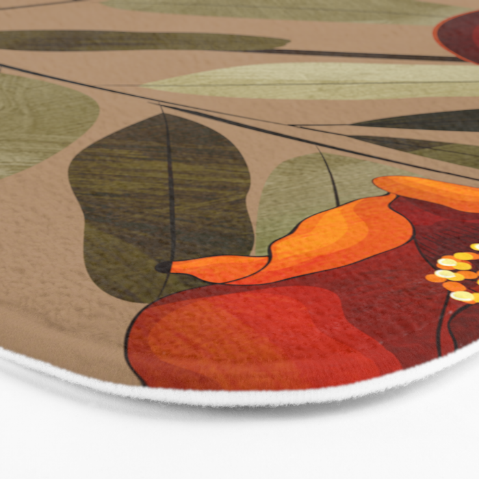Pomegranate Botanical Art 1 Bath Mat Gallery Image 3