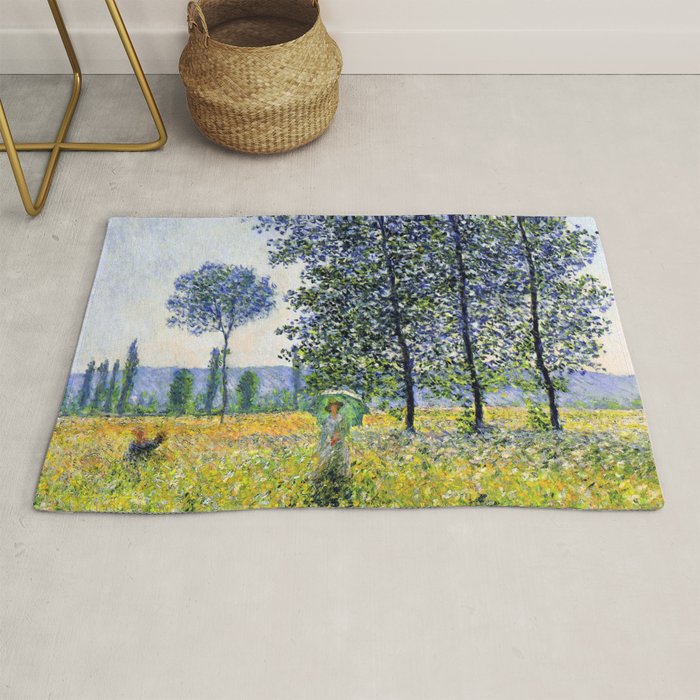 Claude Monet "Sunlight Effect under the Poplars", 1887 Rug Gallery Image 1