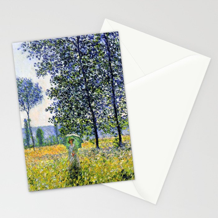Claude Monet "Sunlight Effect under the Poplars", 1887 Stationery Card Gallery Image 2