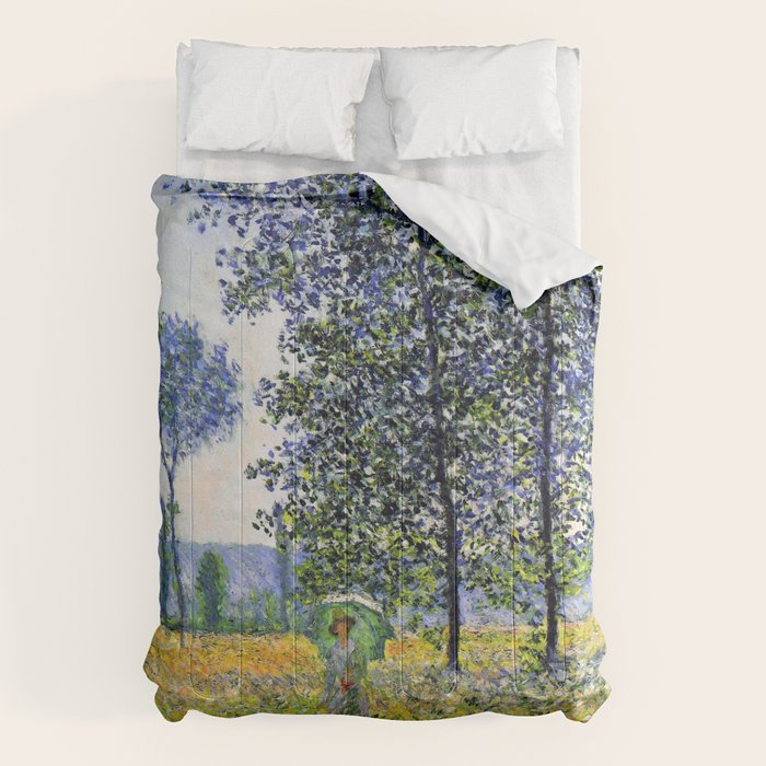 Claude Monet "Sunlight Effect under the Poplars", 1887 Comforter Gallery Image 6