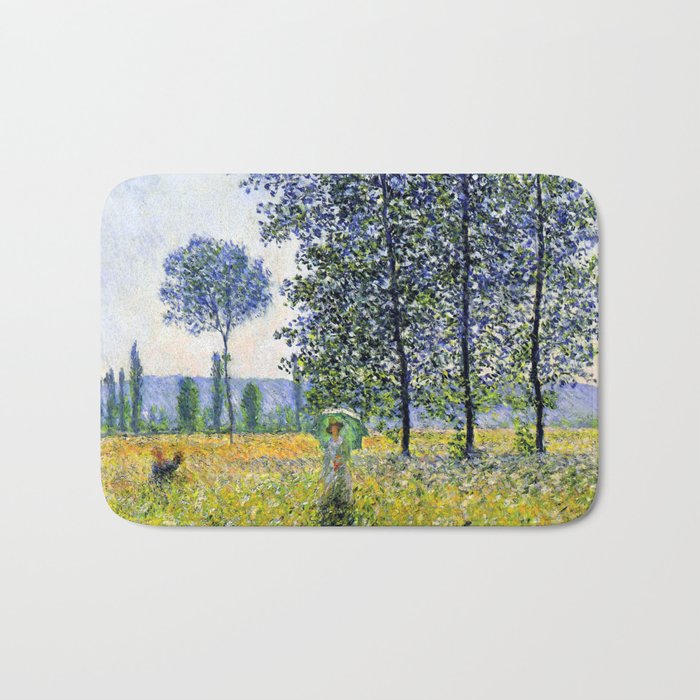 Claude Monet "Sunlight Effect under the Poplars", 1887 Bath Mat Gallery Image 1