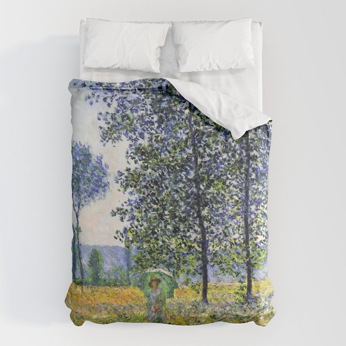 Claude Monet "Sunlight Effect under the Poplars", 1887 Duvet Cover Gallery Image 6