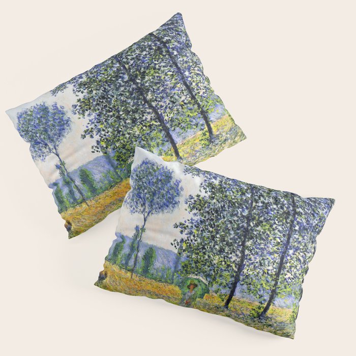 Claude Monet "Sunlight Effect under the Poplars", 1887 Pillow Sham Gallery Image 1