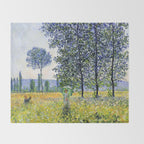 Claude Monet "Sunlight Effect under the Poplars", 1887 Throw Blanket Gallery Image 2