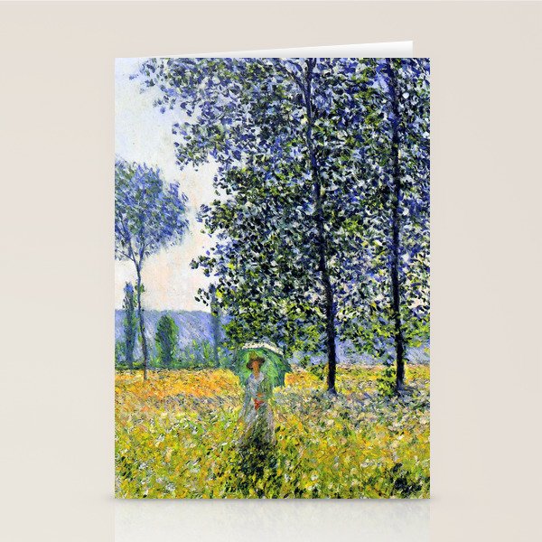 Claude Monet "Sunlight Effect under the Poplars", 1887 Stationery Card Gallery Image 1