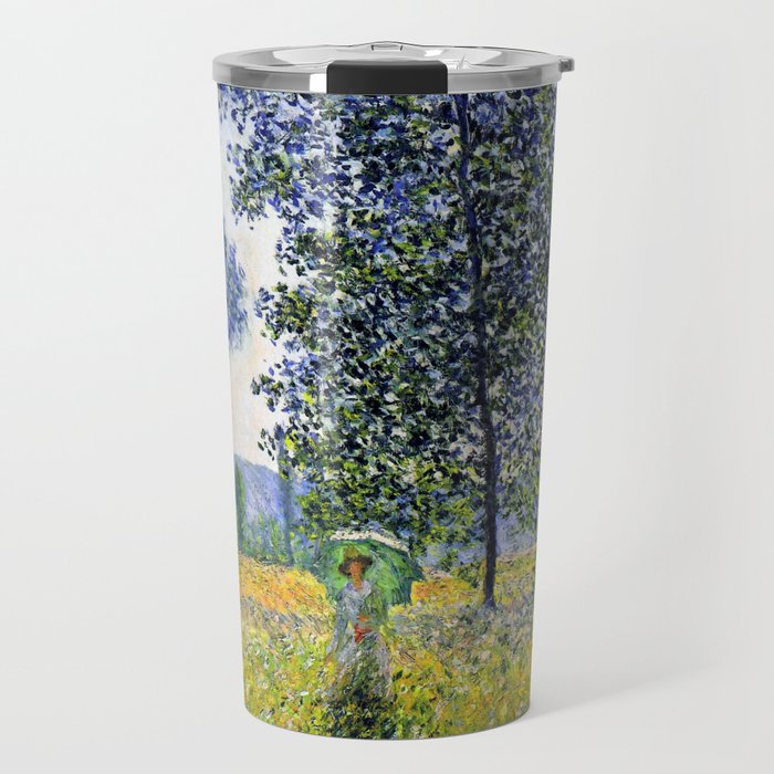 Claude Monet "Sunlight Effect under the Poplars", 1887 Travel Mug Gallery Image 1