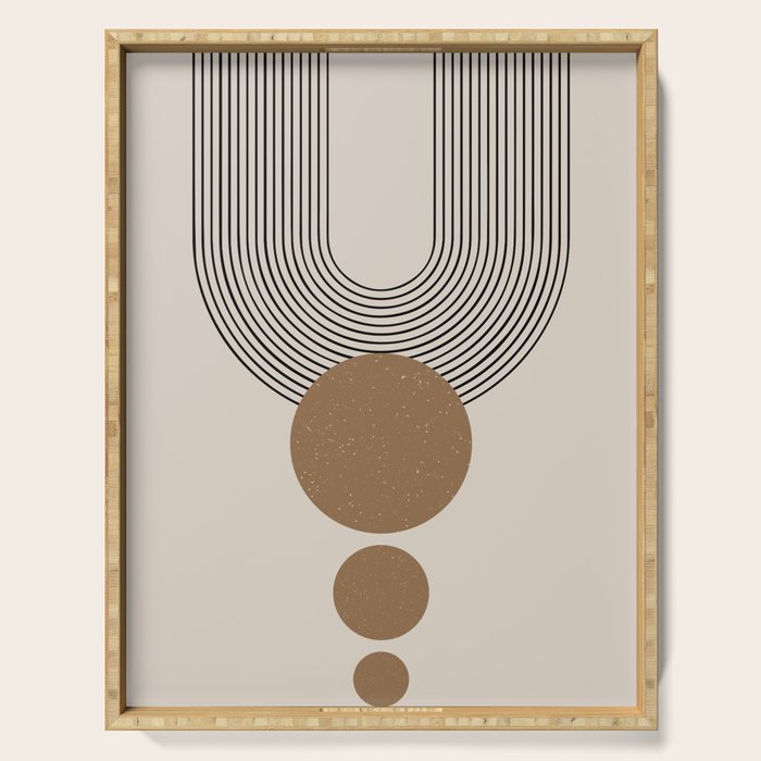 Luna - Mid Century Modern Abstract Art Serving Tray Gallery Image 1