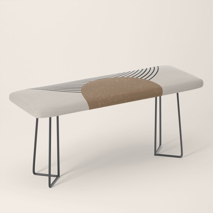 Luna - Mid Century Modern Abstract Art Bench Gallery Image 1