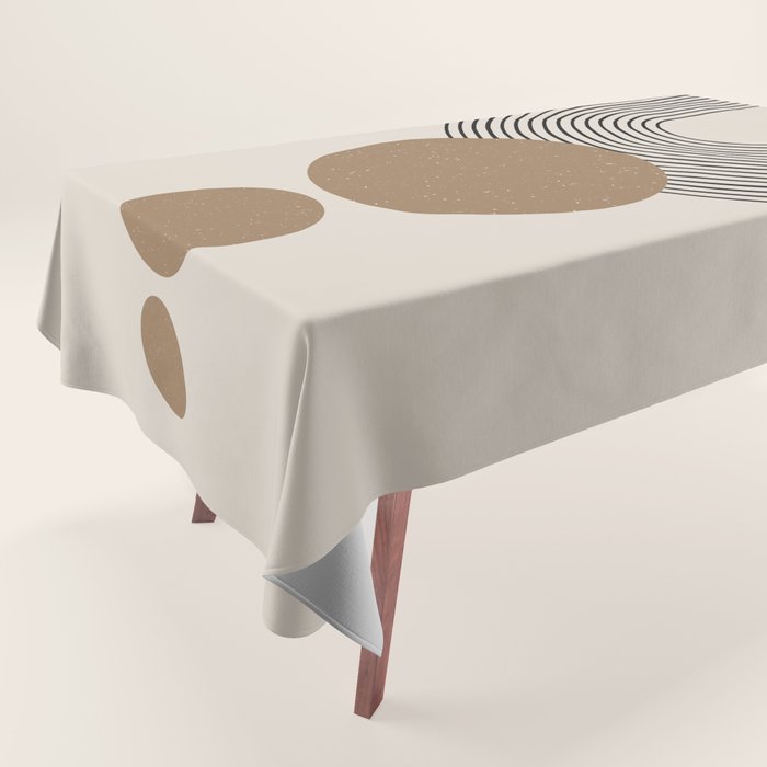 Luna - Mid Century Modern Abstract Art Tablecloth Gallery Image 1