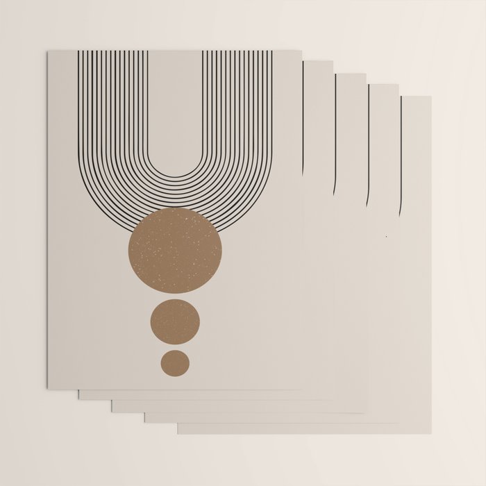 Luna - Mid Century Modern Abstract Art Wrapping Paper Gallery Image 3