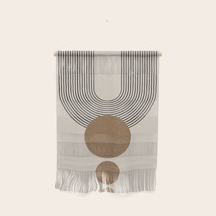 Luna - Mid Century Modern Abstract Art Wall Hanging Gallery Image 1