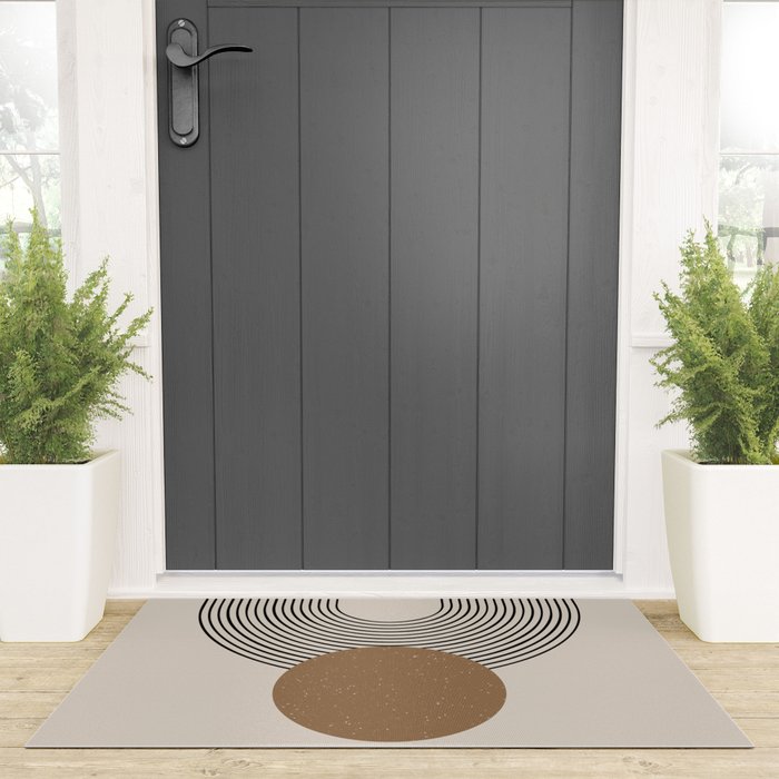 Luna - Mid Century Modern Abstract Art Welcome Mat Gallery Image 3