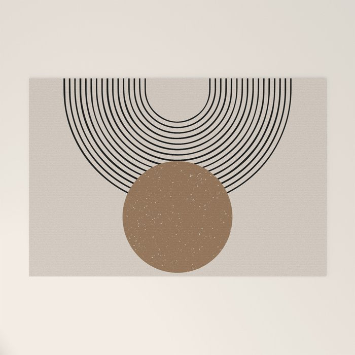 Luna - Mid Century Modern Abstract Art Welcome Mat Gallery Image 1